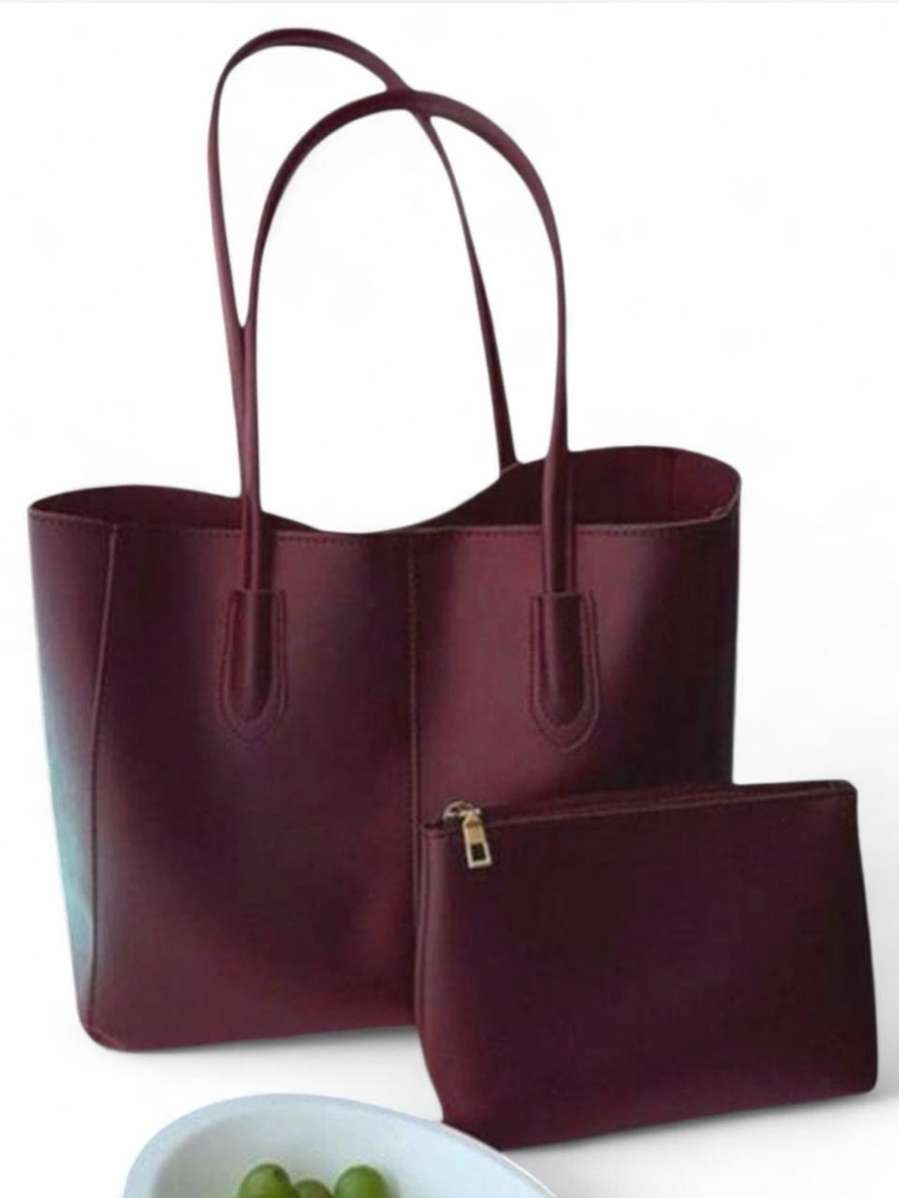 Laundry By Shelli Segal Deep Red Tote Bag